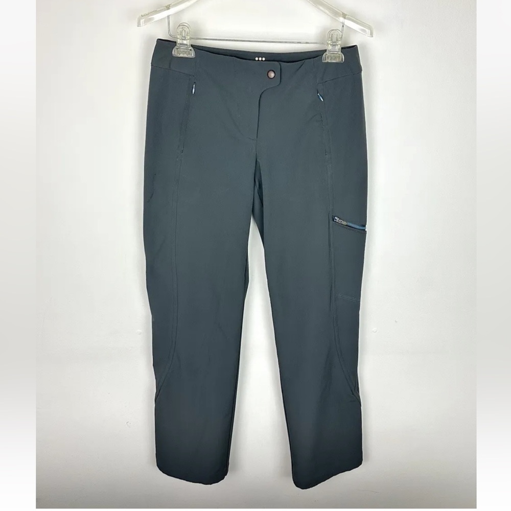 Title Nine Genie Pant Womens 4 Gray Straight Leg Golf Hiking Cargo Pocket